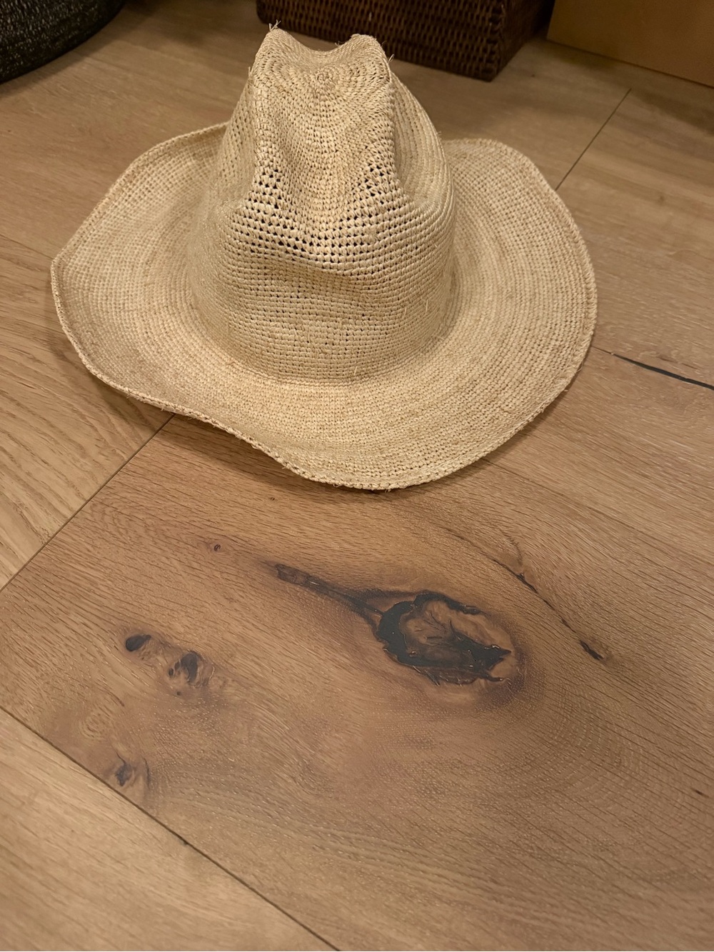 Janessa Leone Natural Straw Wide-Brim Fedora